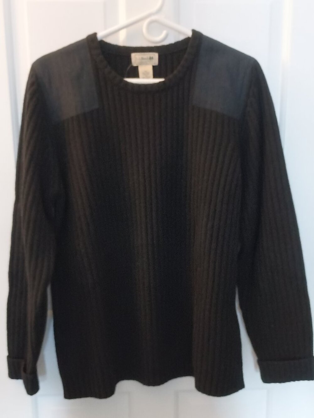 LL Bean black wool sweater